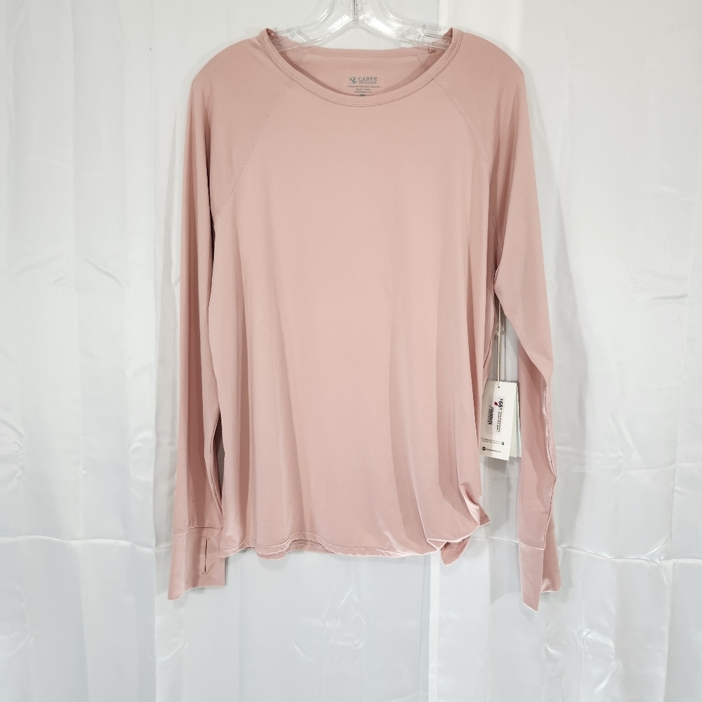 Carve Designs Long Sleeve Tee in Dusty Pink